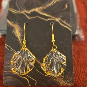 Gold and Silver Shell Drop Earrings